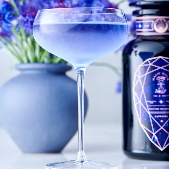 NEW! MAGIC HOUR SAPPHIRE WHITE TEA IN VIOLET GLASS APOTHECARY JAR 60-75 CUPS - Picture 3 of 6